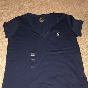 navy polo v neck
